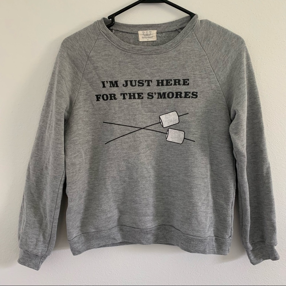 Project Social Tee I’m just here for the s’mores gray pullover - Picture 1 of 4